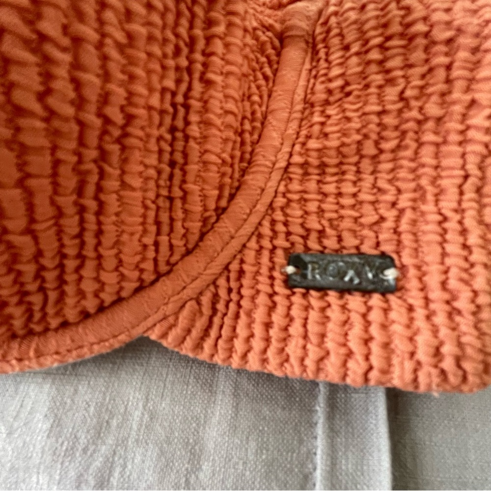 Roxy Orange Crinkle Underwire Bikini - image 2